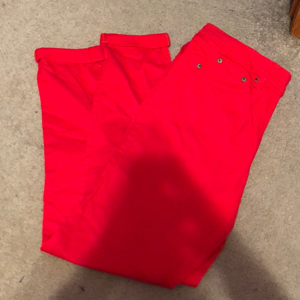 Brand new red jeans